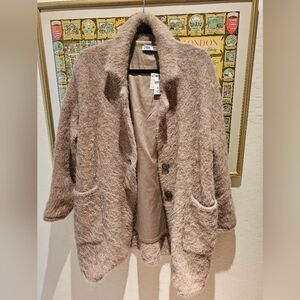 Zara Alpaca Blend Jacket NWT TAN size Medium